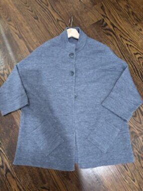 Like new trendy Eel print high neck cardigan sz S/M